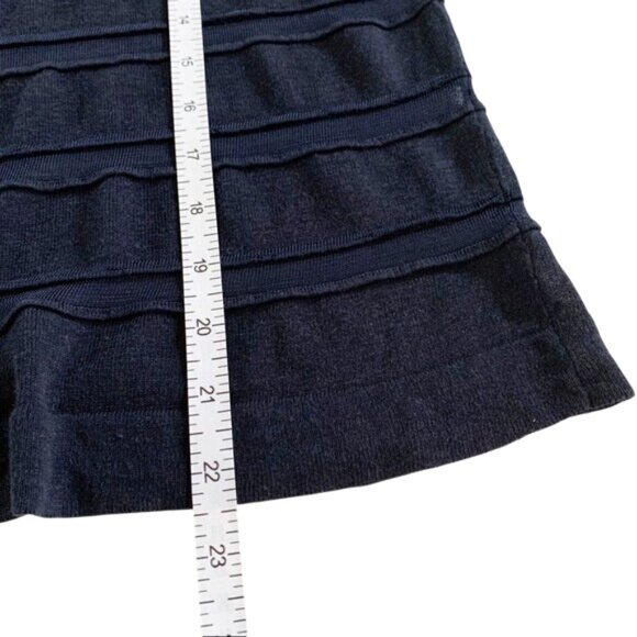 Ann Taylor Loft Navy Blue Lightweight Semi-Sheer Linen Blend Top Women's Medium - Picture 7 of 10